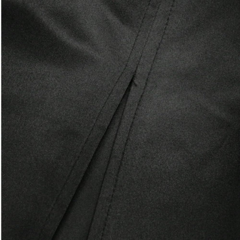 Off Shoulder Boxy Pleated Split Thigh Prom Maxi Dress Black - Picture 7 of 8